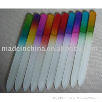 Colourful crystal glass nail file